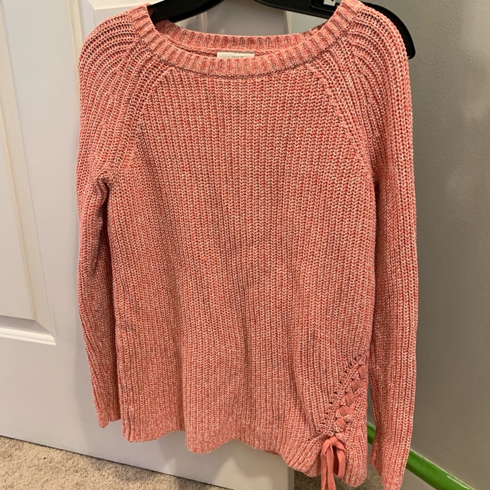 Coral knit sweater